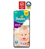 パンパースアクティブフィットおむつサイズ3大Ba60おむつ (Pampers) (x6) - Pampers Active Fit Nappies Size 3 Large Ba60 Nappies 