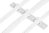 Panduit MTP2S-E6-C Multiple Tie Plate, Nylon 6.6, #6 Screw Mounting Method, 2 Bundles, 2.50" Hole Sp