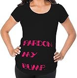 AwkwardスタイルPardon Myバンプ面白い妊娠発表マタニティTシャツ新しいママギフト カラー: ブラック