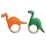 創造的な赤ちゃんのギフト、[ランニング恐竜]赤ちゃんの木製のおもちゃ、2のセット