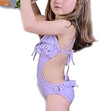 Spinas(スピナス) キッズ ベビー 水着 おしゃれ 子供服 兼用　90 105　120 海　プール 全5色 ピンク　水色 パープル　コーラルピンク　ローズピンク (90, パープル)