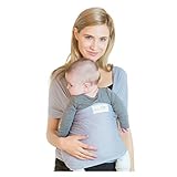 Classic Cotton Baby Wrap - Proprietary Fabric is SOFTER and STURDIER, by Beechtree Baby (Grey) by Be