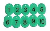 アルファタグ グリーン10枚 番号シール1枚付 （蓄光小判札）