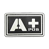 ＰＶＣベルクロワッペン　血液型　黒夜光白　Ａ＋　Ｂ＋　ＡＢ＋　Ｏ＋　Ａ－　Ｂ－　ＡＢ－　Ｏ－ (Ａ＋)