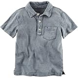 Carter's(カーターズ) サンウォッシュジャージポロ グレー トップス半袖シャツ 12ヶ月【並行輸入】