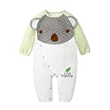 SFGHOUSE ベビー服 前開き 長袖カバーオール ロンパース 男の子　女の子　出産祝い　プレゼント 秋冬 70-90CM (80cm, クマ)