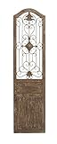 Deco 79 Garden Style Wooden Door with Scrolling Ironwork 19 by 1 by 72-Inch [並行輸入品]