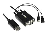 StarTech.com DisplayPort(ディスプレイポート) - VGA変換アダプタケーブル (オーディオ対応) 2m DP2VGAAMM2M