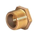 Jmf六角ブッシング1 – 1 / 2 "レッド真鍮鉛フリー