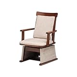 ハイタイプこたつ用チェアー 360°回転 肘付チェアー UKC-385 BR ／ チェアー単品 ブラウン色