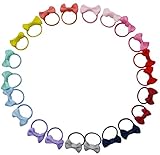 O’ｚ star リボン 付 ヘアゴム 多色 セット 赤ちゃん 子供 大人 まで使える カラフル な ヘアアクセサリー 髪留め 髪飾り ヘアバンド (22本セット, Ａタイプ)