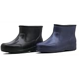 超軽量180g  男性用 かるかるショートブーツ ネイビー L（25.5-26.0cm） EVA 丸洗い可 ヒール：2.5cm