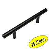 Cosmas 404 – 2.5 FBフラットブラックソリッドスチールConstruction 3 / 8インチスリムラインユーロスタイルキャビネットハードウェアバーPull – 2 – 1 / 2 