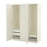 【IKEA/イケア】PAX ワードローブ, ホワイト, ティッセダール ホワイト