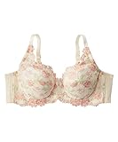 [ニッセン] ブラジャー 脇高フルカップブラジャー（チューリップ柄）（日本製レース）（トリンプ）（n、FULLRE） ソフトホワイト F90