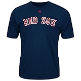 マジェスティックMLBボストンレッドソックスチームTシャツネイビー