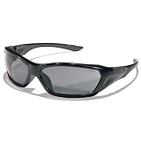 ** ForceFlex Safety Glasses, Black Frame, Gray Lens ** by MotivationUSA
