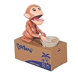 LOBZON自動クリエイティブMonkeyコイン銀行お金保存ケースボックス