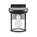 Gama Sonic GS-1B-B Cast Aluminum Solar Coach Light with GS Solar Light Bulb, Black, Small [並行輸入品]