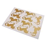 Perfk ユニコーン　リムーバブル　壁　ステッカー　アートデカール　ビニール　キッズベッドルーム　DIY　装飾　防水性と耐久性　全3色　 - ゴールド