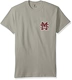 NCAAミシシッピ州ブルドッグ状態野球レース半袖Tシャツ、Large、グレー