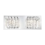 Alico bv1002 – 0-15 2ライトAda準拠Vanityライト、クリアクリスタルシェードFR、 4.9x1x13.4 in BV1002-0-15 1