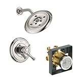 デルタDelta ksdca-t17297-pn Cassidyシャワーキットpressure-balance dual-functionカートリッジ、ポリッシュニッケルポリッシュニッケル