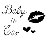 BABY IN CAR　キスマーク　 防水・車両OKカッティングステッカー　STK7X1-BICKSB
