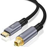USB C-SPDIF 光デジタルオーディオ伝送ケーブル 1.2M タイプC から TOSLINK 光出力 変換 ケーブル PC・ノートパソコン・MacBook 用 S/PDIF トランスミッター、5.1ch サラウンド対応（PS5はステレオのみ対応）