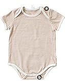 [有機ショップ] 100 % Organic Cotton Baby Onesieボディスーツ[ストライプ/半袖/ ( 6 – 12 M ) ]