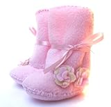 ベビーブーツ☆ふわふわマシュマロ感触のピンクブーツ0才ー２才