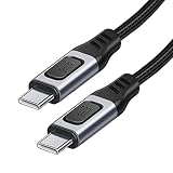chenyang CY USB-C Type-C オス - USB-Cオス USB 2.0バージョンデータケーブル EマーカーPD対応 100W ノートパソコン&携帯電話用 2.0M