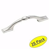 Amerock bp1302-g9スターリングニッケルキャビネットハードウェアFooted Pull – 3 "穴中心 – 25パック