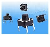 10PCS6x6x6mmミニチュアマイクロスイッチPCBモメンタリ触覚タクトスイッチボタン