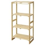 山善(YAMAZEN) ウッドラック(幅59 高さ121) ナチュラル SCR-12060(CL)