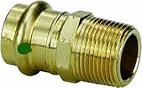 Viega 79245 ProPress Zero Lead Bronze Adapter with Male 1-Inch by 1-Inch P x Male NPT by Viega PEX [