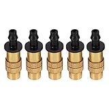 スプレーノズル スプレーアトマイゼーション 銅 キャピラリ 調整可能 灌漑 ドリッパー スプリンクラー エミッタドリップ システム ガーデン用 5個
