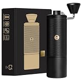 TIMEMORE C5 ESP コーヒーミル手動タイムモアS2C-042-III コニカルバー搭載 0.015mm精密調整可能 滑り止めベース＆大容量ビーンコンテナー 全金属製 携帯用手挽きミル エスプレッソ/フレンチプレス/プールオーバー対応 ブラック