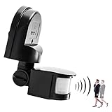 elfishjp 赤外線センサースイッチ モーションセンサー 最大 1200W 屋外/屋内セキュリティ自動 PIRモーションセンサースイッチ 人感センサー 高品質 防水 キッチン 台所やお手洗い 便所