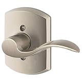 Schlage Lock Company F170ACC619GRWRH Accent Right Handed Single Dummy Door Lever with Decorat, Satin