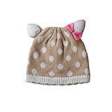 Yuelian(TM) ニット帽 キッズ ベビー ニットキャップ 子ども 耳付き 可愛い 赤ちゃん帽 (適用年齢：2歳～4歳)