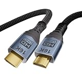 MOPOCHG 16K 10K 8K HDMI 2.2 ケーブル 1M、96Gbps超高速HDMI® ケーブル 0.01ms 16K@60Hz 8K@120Hz 4K@240Hz ダイナミック HDR、HDR10+、ドルビービジョン、ドルビーアトモス、DTS:X、HDCP 2.2&2.3、PS5、PS4、Xbox Series X|S、ミニホストに対応 、ナイロン編組み
