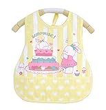 かわいい防水ベイビービブズポケットイエローケーキでビブを与える