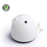 シリコンライトSmall Whale子供寝室LEDカラーSleep Nightライトタッチを変更カラー多機能携帯電話ブラケットUSB充電Patライト。ベビールーム、寝室、保育園、アウトドア