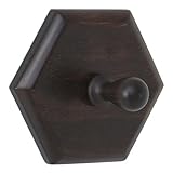 不二貿易 靴べら掛け 六角型 小 黒檀 ダークブラウン 78423