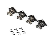 4個入り　コーナーフットボックス　木箱装飾　ジュエリーボックス足　家具コーナー　飾り　ネジ付き　手作り　装飾　ボックス　ボックスフィートレッグ　コーナー