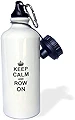 ローズWB _ 157767 _ 1 Keep Calm and Run on-carry on running-trackラン�ナーアスリートgifts-fun面白いユーモアユーモラスなスポーツウォーターボトル、21オンス、ホワイト