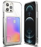 【Ringke】iPhone 12/12Pro ケース FUSION CARD TPU+PC 黄ばみにくい 耐黄変 落下防止 耐衝撃 米軍MIL規格取得 カード1枚収納 スマホケース スマホカバー アイフォン12/12プロ (ストラップホールあり) - Clear