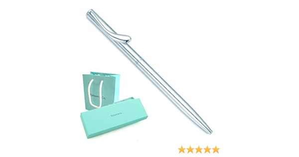Amazon Tiffany Co ティファニー ボールペン スターリングシルバー 925 エルサペレッティ ペン リトラクタブル ミニボールペン 細身 ブランド ブルーラッカー 女性 文房具 プレゼント 格納式ボールペン 格納式ボールペン 文房具 オフィス用品