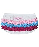 Rufflebutts ラッフルバッツ コットンのキュートなフリフリ ブルマ（ピンクレインボー） (3カ月～6カ月（60cm）) [並行輸入品]